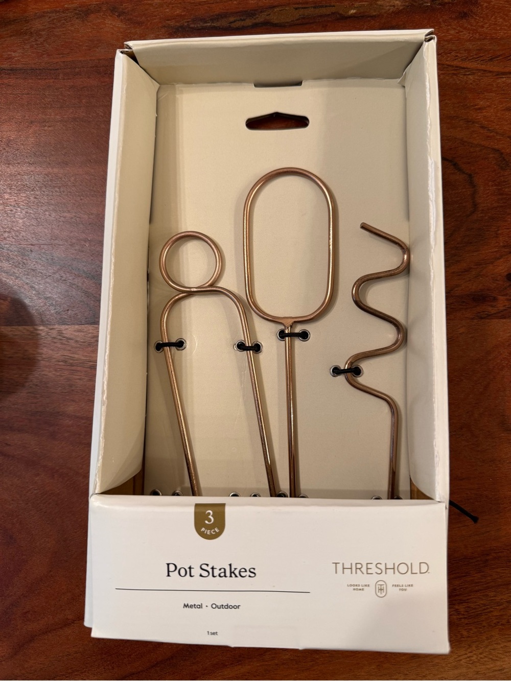 Threshold 3-Piece Decorative Metal Pot Stakes – New